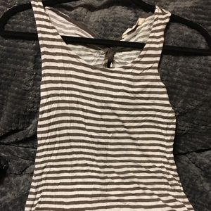 Brown stripped tank top